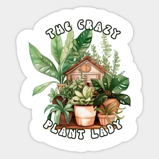 The Crazy Plant Lady | Earthy Boho Houseplant Sticker